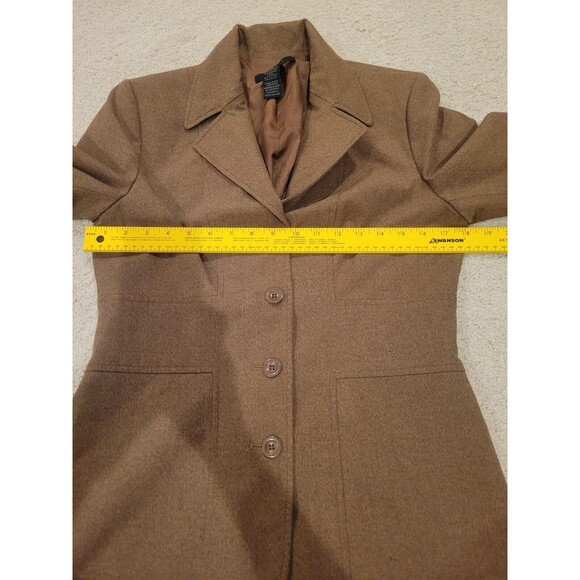 Vintage Vtg The Limited 4 Button Blazer Women Medium Brown Y2K, Made In USA - Picture 3 of 12